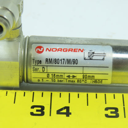 Norgren RM/8017/M/90 ISO Roundline Double Acting Pneumatic Cylinder 90mm Stroke