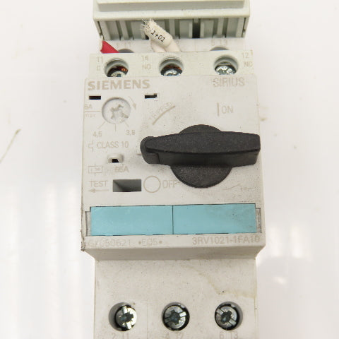 Siemens 3RV1021-1FA10 3RT1017-1AK61 Manual Motor Starter 3.5-5A Overload Trip