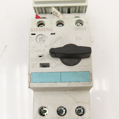 Siemens 3RV1021-1FA10 3RT1017-1AK61 Manual Motor Starter 3.5-5A Overload Trip