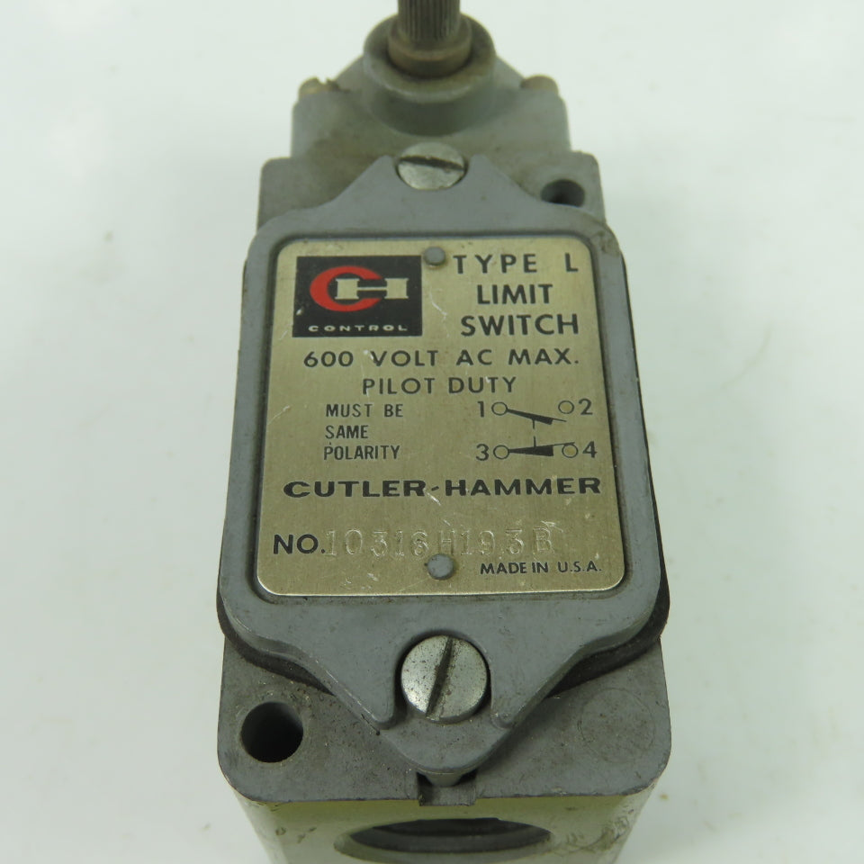 Allen Bradley 10316H193B 600VAC Pilot Duty Limit Switch Type L
