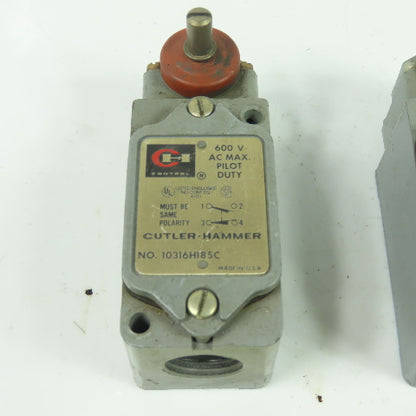 Allen Bradley 10316H185C 600VAC Pilot Duty Limit Switch Type L Lot Of 2