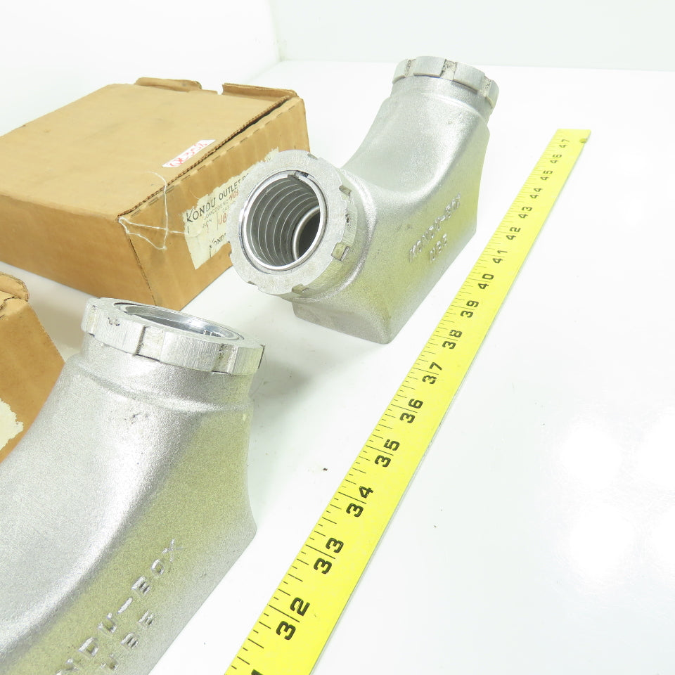 Kondu-Box UB5 1-1/4" Aluminum Electrical Conduit Outlet Box Lot Of 2