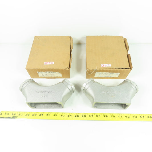 Kondu-Box UB5 1-1/4" Aluminum Electrical Conduit Outlet Box Lot Of 2