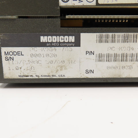 AEG PC-K084-785 Modicon Compact CPU 115/23VAC REV 3.09