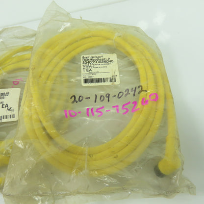 Brad Harrison 804001C02M040 Micro-Change Cordset 5-Pin Female 4M Lot Of 4