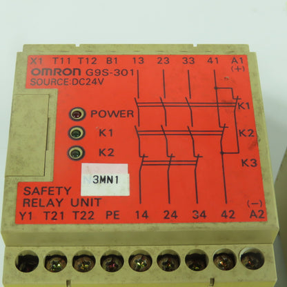 Omron G9S-301 Safety Relay Unit 24VDC Lot Of 2