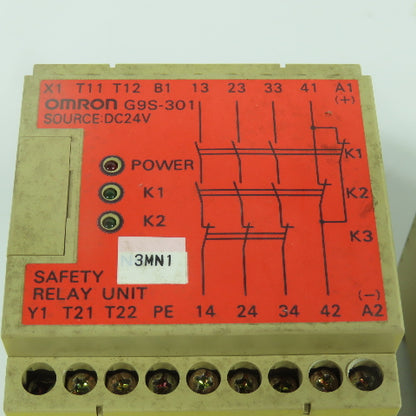 Omron G9S-301 Safety Relay Unit 24VDC Lot Of 2