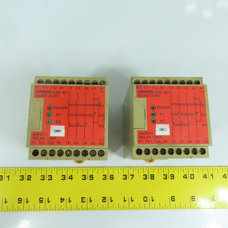 Omron G9S-301 Safety Relay Unit 24VDC Lot Of 2