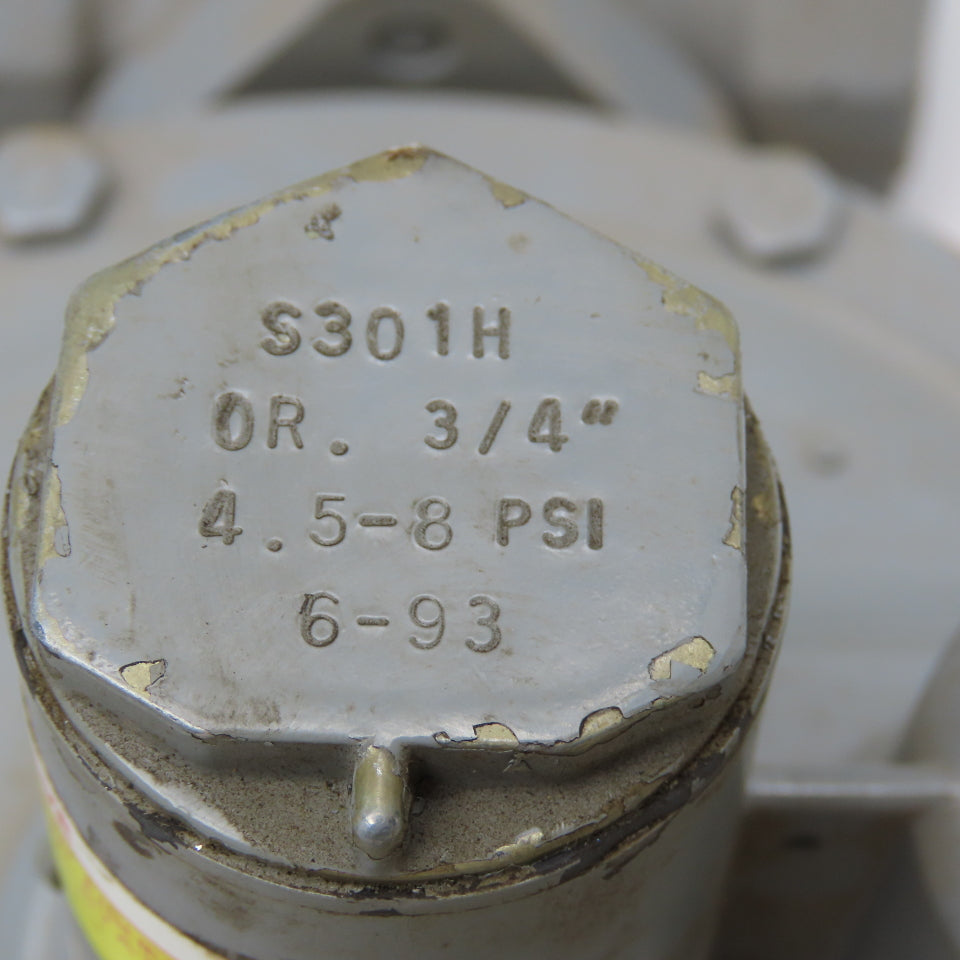 Fisher Controls S301H 1-1/4" NPT Gas Valve 4.5-8PSI