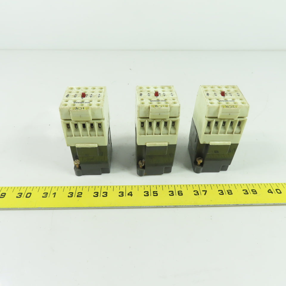 Sylvania 2N131-96 Type SM Relay 300VAC 24V Coil 60Hz Lot Of 3