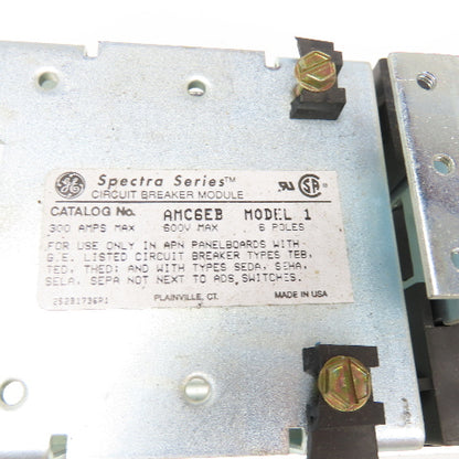 General Electric AMC6EB Spectra Series 600V 300A Fusible Plug In Module