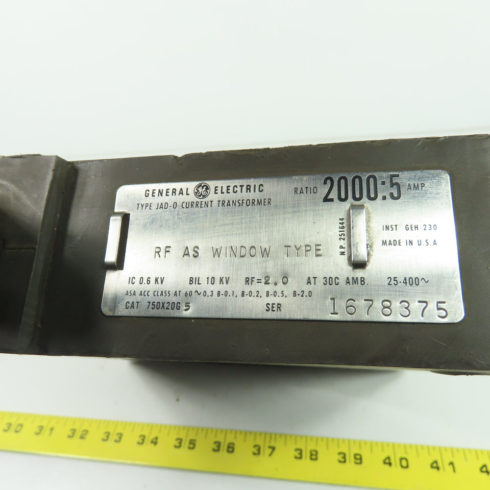 General Electric 750X20G5 Current Transformer 2000:5 Ratio RF=2.0 Ser 1678375