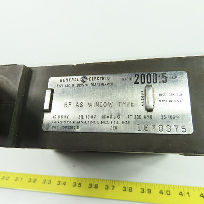 General Electric 750X20G5 Current Transformer 2000:5 Ratio RF=2.0 Ser 1678375
