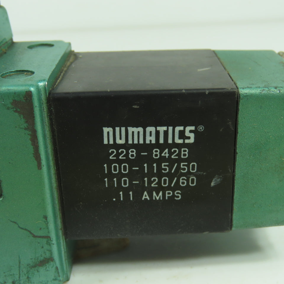 Numatics 123SS500K Pneumatic Solenoid Air Control Valve 150PSI 120V 50/60Hz