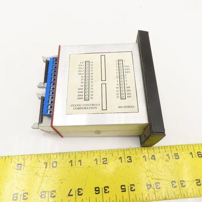 Static Controls Corp Series 800 3 Character LCD Display Panel Meter