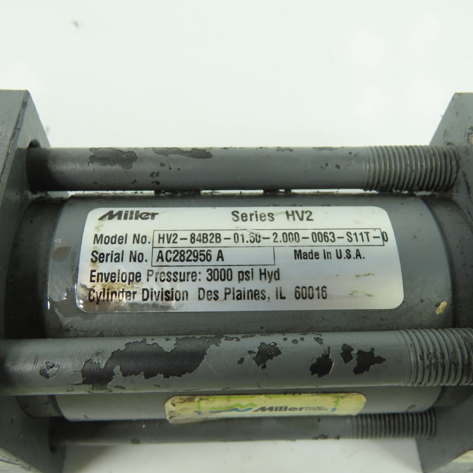 Miller HV2-84B2B-01.50-2.000-0063-S11T-0 1-1/2" Bore Hydraulic Cylinder 3000PSI