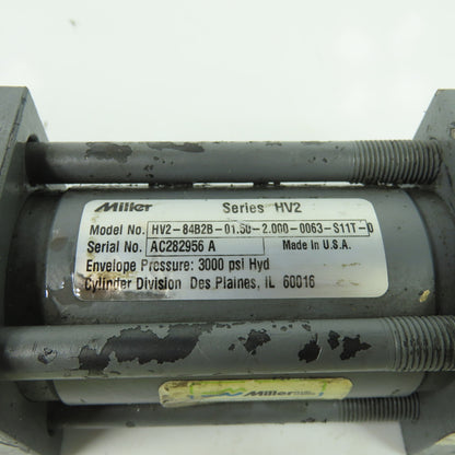 Miller HV2-84B2B-01.50-2.000-0063-S11T-0 1-1/2" Bore Hydraulic Cylinder 3000PSI