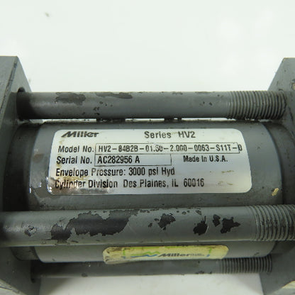 Miller HV2-84B2B-01.50-2.000-0063-S11T-0 1-1/2" Bore Hydraulic Cylinder 3000PSI