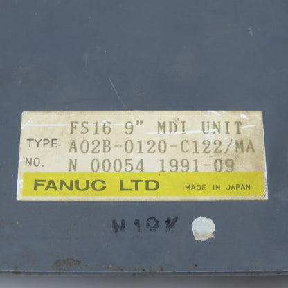 Fanuc A02B-0120-C122/MA FS16 9" MDI Unit Machine Operators Keypad Switch Board