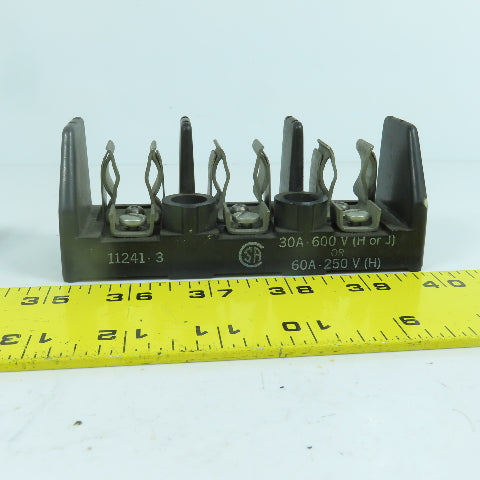 JHC & NEC 11241-3 30/60A 3-Pole Fuse Holder 600/250V Lot Of 2