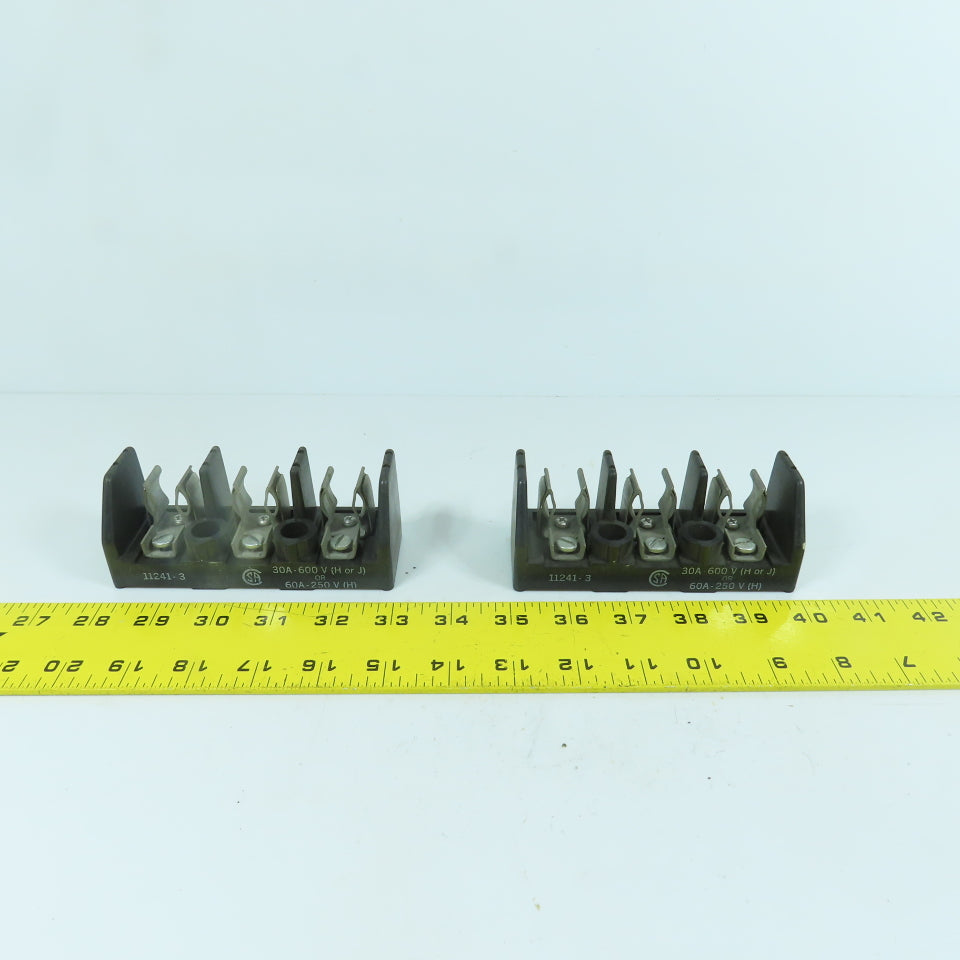 JHC & NEC 11241-3 30/60A 3-Pole Fuse Holder 600/250V Lot Of 2