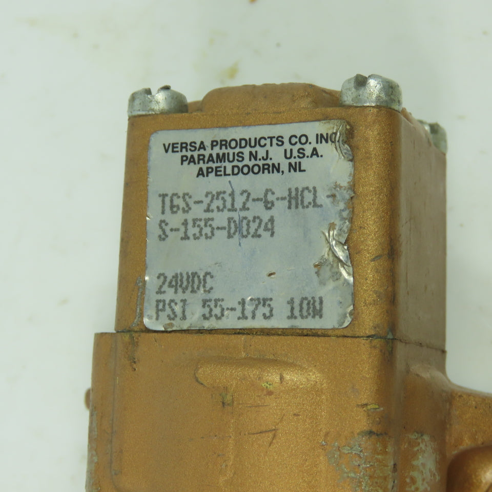 Versa TGS-2512-G-HCL-S-155-D024 Hydraulic Directional Valve 175PSI 24VDC