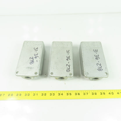 Crouse Hinds 1/2 FS1 3/4 FS2 Electrical Conduit Outlet Box Lot Of 3