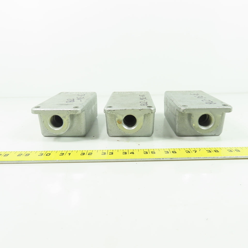 Crouse Hinds 1/2 FS1 3/4 FS2 Electrical Conduit Outlet Box Lot Of 3