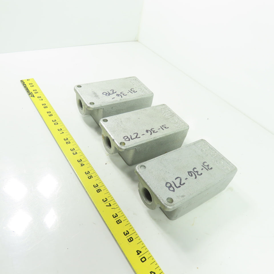 Crouse Hinds 1/2 FS1 3/4 FS2 Electrical Conduit Outlet Box Lot Of 3