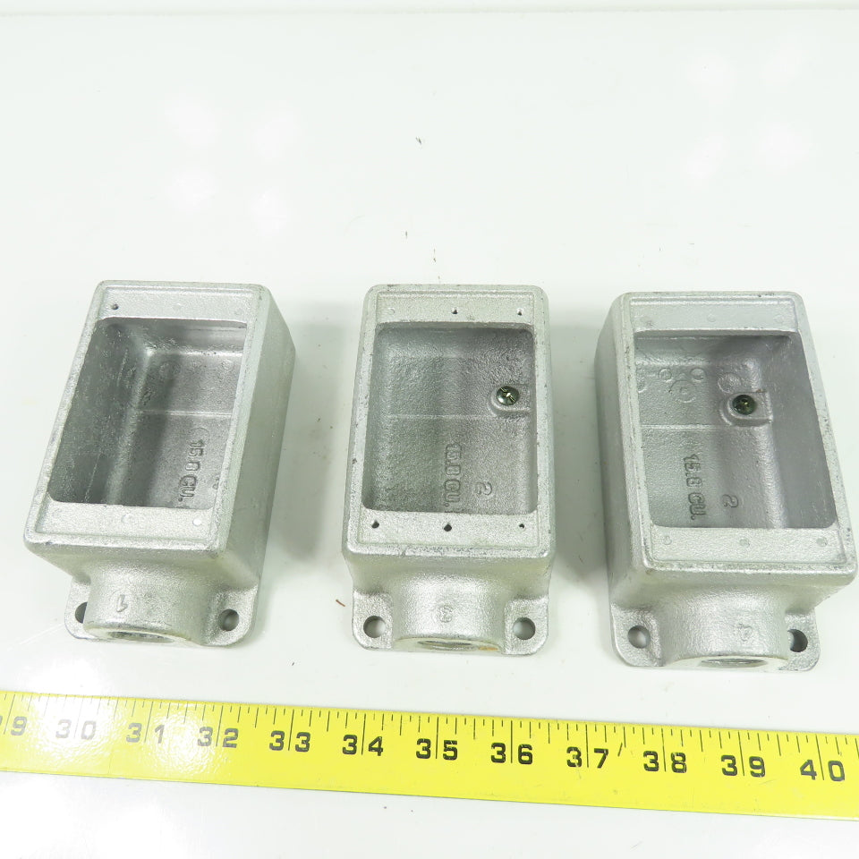 Crouse Hinds 1/2 FS1 3/4 FS2 Electrical Conduit Outlet Box Lot Of 3