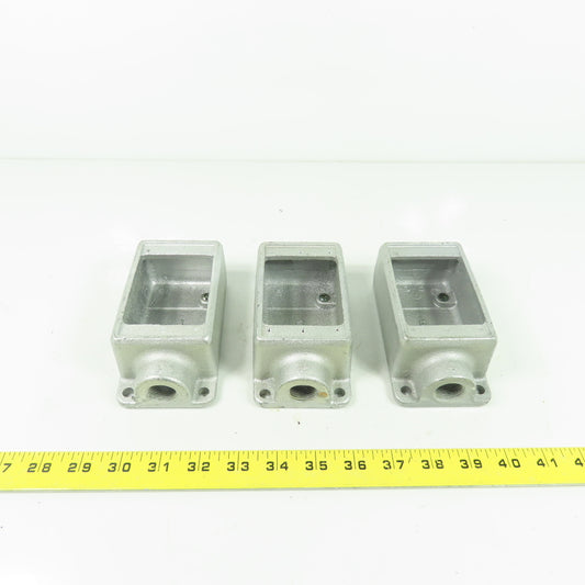 Crouse Hinds 1/2 FS1 3/4 FS2 Electrical Conduit Outlet Box Lot Of 3
