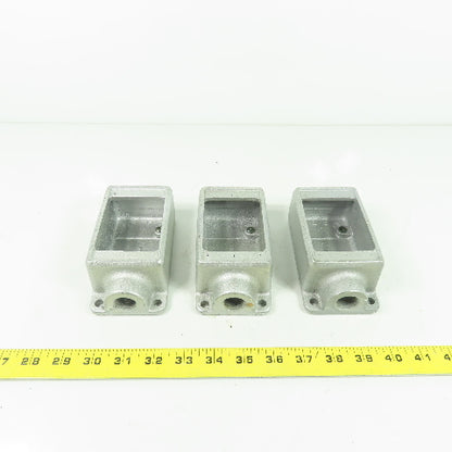 Crouse Hinds 1/2 FS1 3/4 FS2 Electrical Conduit Outlet Box Lot Of 3