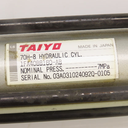 Taiyo 70H-8 1FA40BB160-AB Double Act. Hydraulic Cylinder 40mm Bore 160mm Stroke