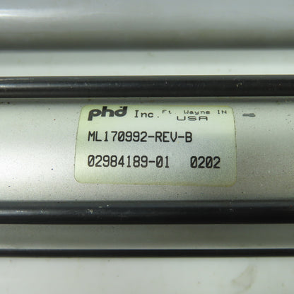 PHD ML170992-REV-B Double Acting Pneumatic Guided Cylinder 8" Stroke 1" Bore