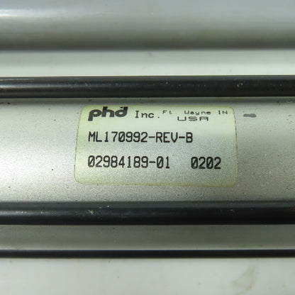 PHD ML170992-REV-B Double Acting Pneumatic Guided Cylinder 8" Stroke 1" Bore