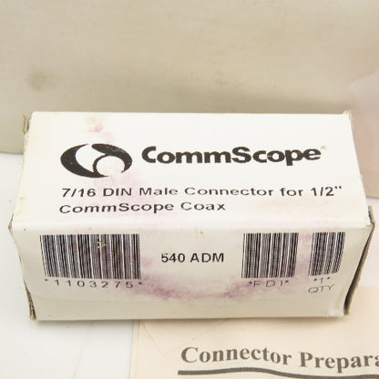 Commscope 540ADM 7/16 DIN Male Connector For 1/2" Commscope Coax Lot Of 12