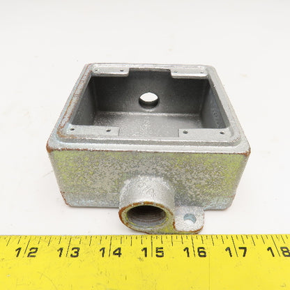 OZ Gedney FSC-2-75 3/4" Hub Cast Iron Outlet Box FSC Style Two Gang No Cover