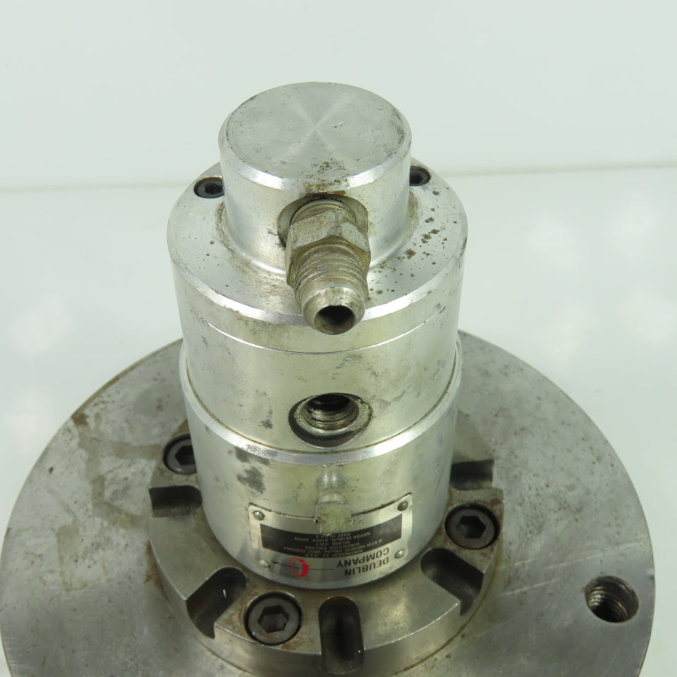 Deublin 2520 Deuplex Air-Hydraulic Hi-Speed Rotary Union 1/4" W/8" Round Plate