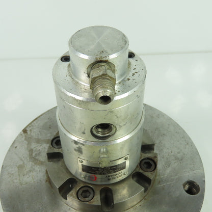 Deublin 2520 Deuplex Air-Hydraulic Hi-Speed Rotary Union 1/4" W/8" Round Plate