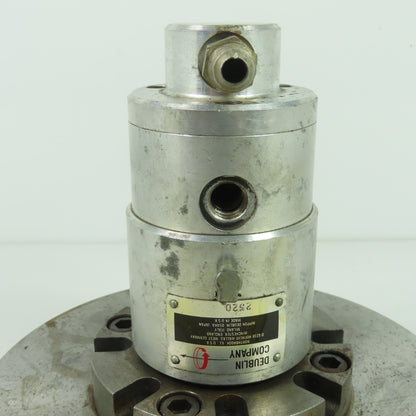 Deublin 2520 Deuplex Air-Hydraulic Hi-Speed Rotary Union 1/4" W/8" Round Plate