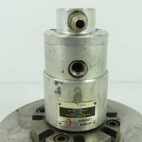 Deublin 2520 Deuplex Air-Hydraulic Hi-Speed Rotary Union 1/4" W/8" Round Plate