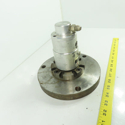Deublin 2520 Deuplex Air-Hydraulic Hi-Speed Rotary Union 1/4" W/8" Round Plate