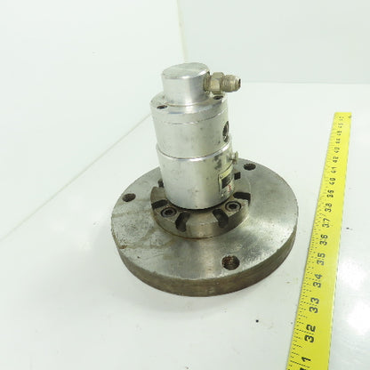 Deublin 2520 Deuplex Air-Hydraulic Hi-Speed Rotary Union 1/4" W/8" Round Plate