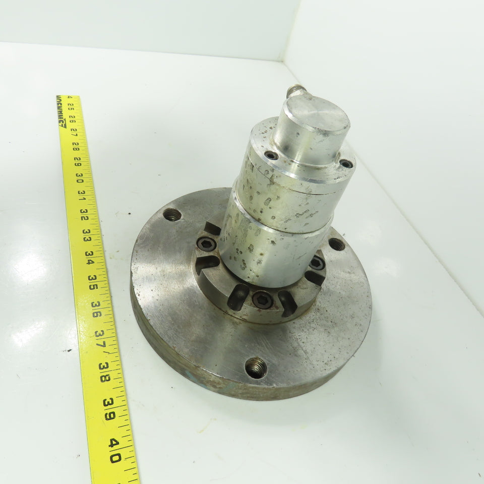 Deublin 2520 Deuplex Air-Hydraulic Hi-Speed Rotary Union 1/4" W/8" Round Plate
