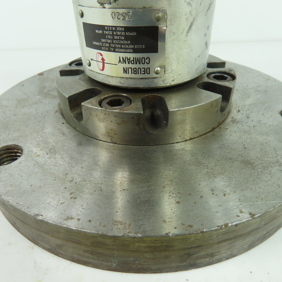 Deublin 2520 Deuplex Air-Hydraulic Hi-Speed Rotary Union 1/4" W/8" Round Plate