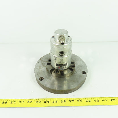 Deublin 2520 Deuplex Air-Hydraulic Hi-Speed Rotary Union 1/4" W/8" Round Plate