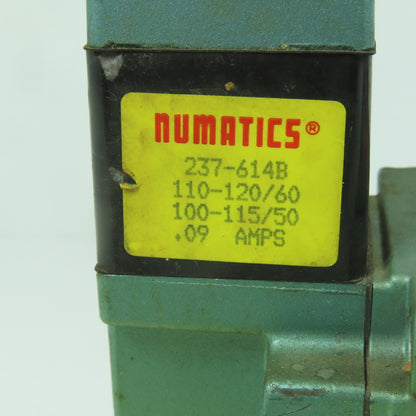 Numatics 554BB43AK 2-Position Pneumatic Solenoid Valve 120V Coil