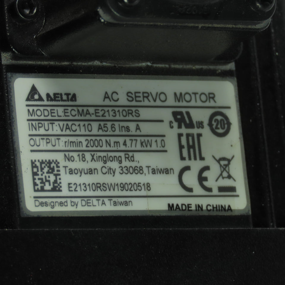 Delta ECMA-E21310RS AC Servo Motor 110VAC 2000RPM W/Reducer VRSF-8C-1000-LN