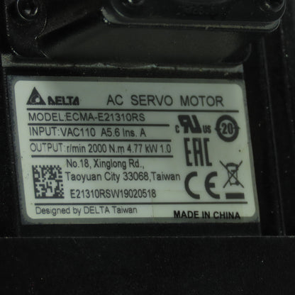 Delta ECMA-E21310RS AC Servo Motor 110VAC 2000RPM W/Reducer VRSF-8C-1000-LN