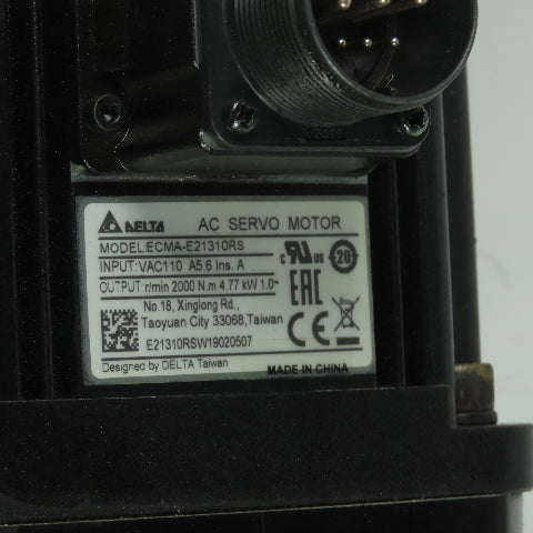 Delta ECMA-E21310RS AC Servo Motor 110VAC 2000RPM W/Reducer VRSF-8C-1000-LN